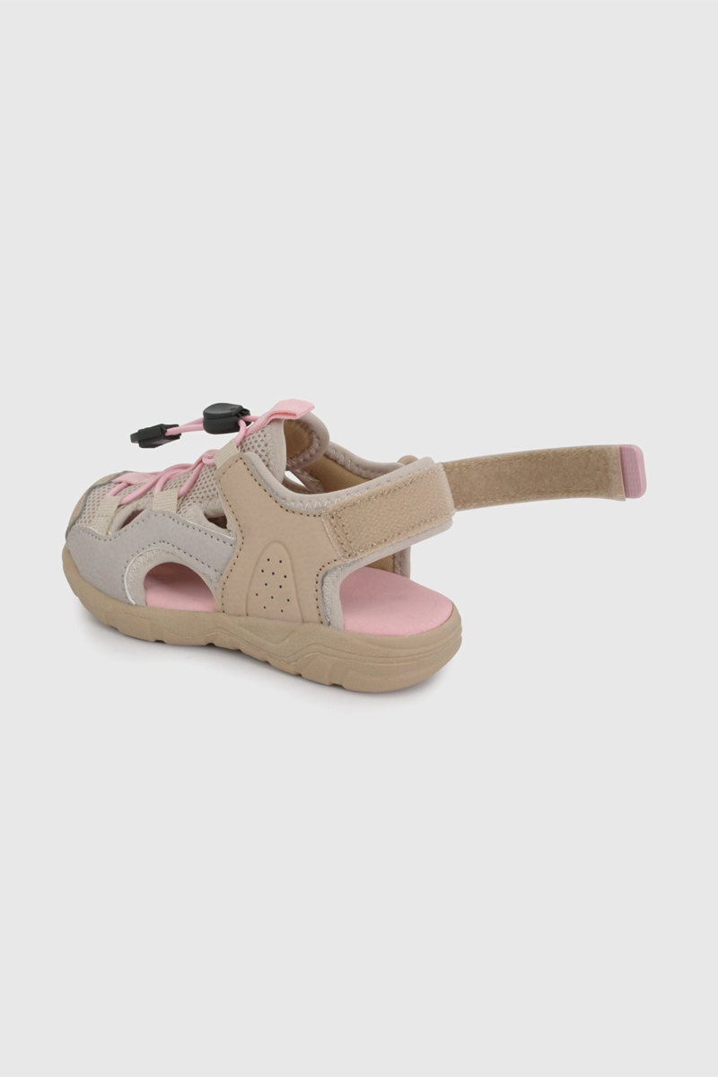 SANDALIA OUTDOOR DE NIÑA PARA CAMINANTE BEIGE CON VELCRO TALLA 21 AL 27 - 6