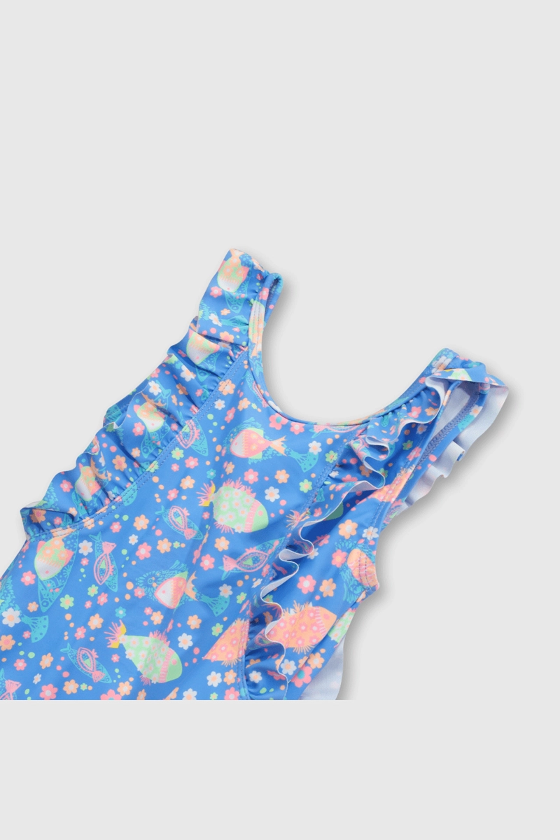 TRAJE DE BAÑO NIÑA  AZUL COLLOKY - 3