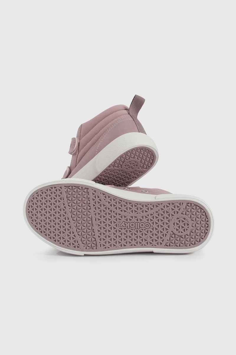 ZAPATILLA LIFESTYLE DE NIÑA MORADO CAÑA MEDIA CON VELCRO - 3