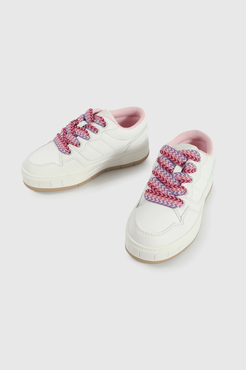 ZAPATILLA LIFESTYLE DE NIÑA MULTICOLOR CAÑA BAJA CON CORDON - 4