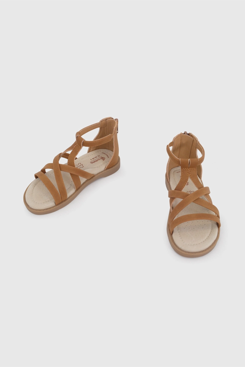 SANDALIA DE VESTIR CAFE  DE CAMINANTE CALCE MEDIO TALLA 21 A 27 - 4