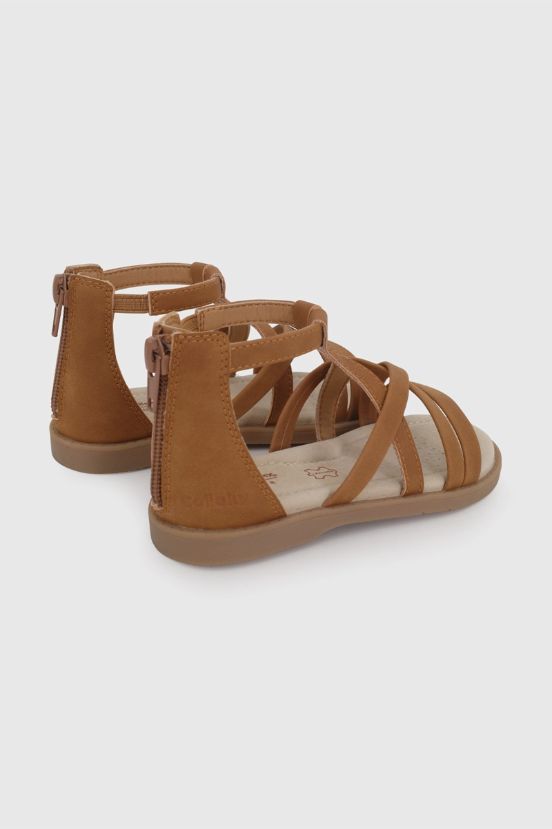 SANDALIA DE VESTIR CAFE  DE CAMINANTE CALCE MEDIO TALLA 21 A 27 - 5