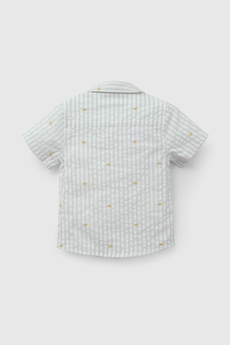 CAMISA VERDE RAYADA SOLES  DE NIÑO INFANTIL TALLA 3/6 M A 24M/36 M - 2