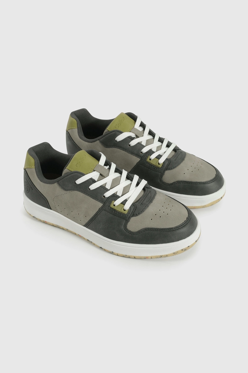 ZAPATILLA LIFESTYLE DE NIÑO GRIS CAÑA BAJA CON CORDON - 1