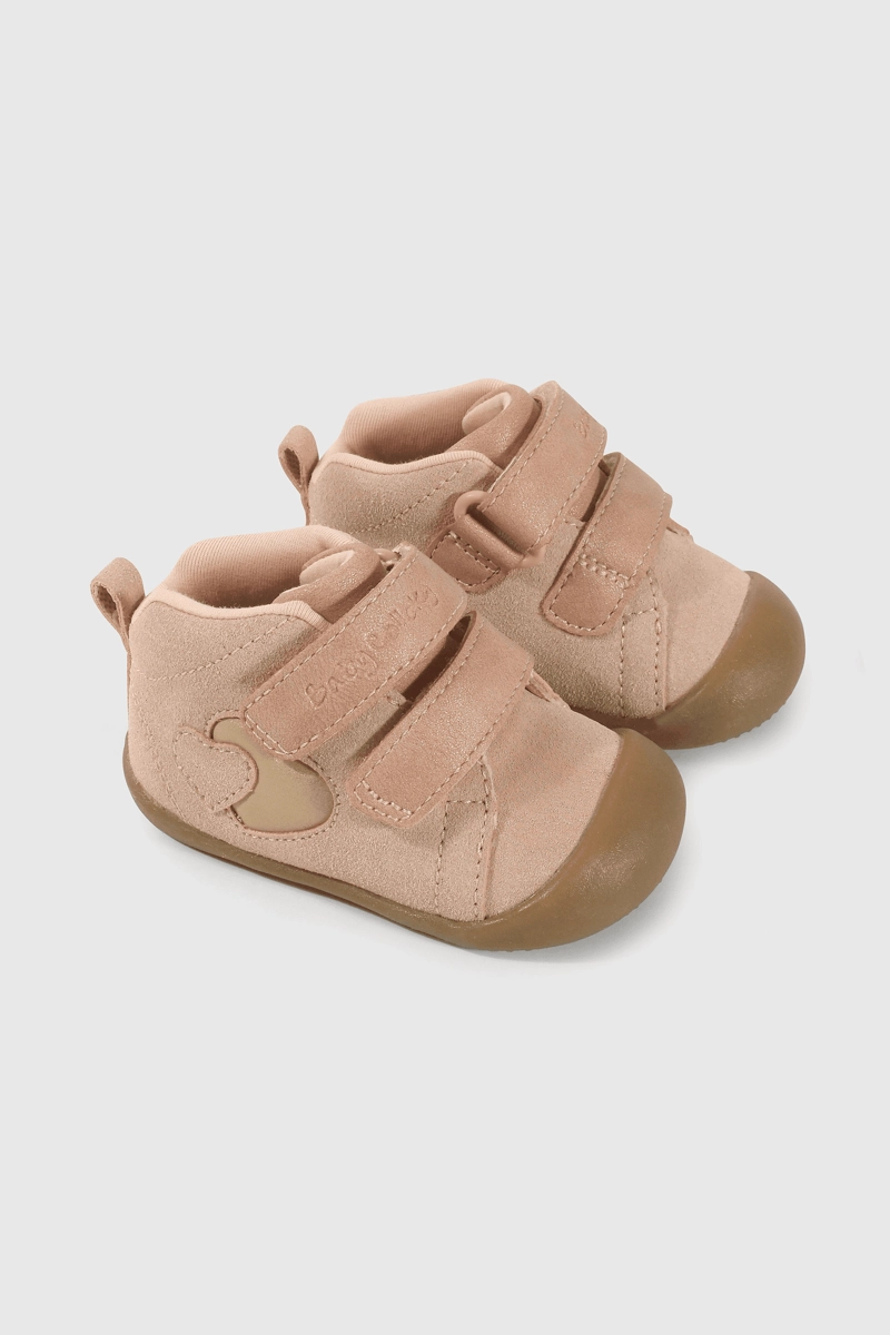 BOTIN GATEADOR CAÑA MEDIA PARA NIÑA ROSADA CON VELCRO - 1