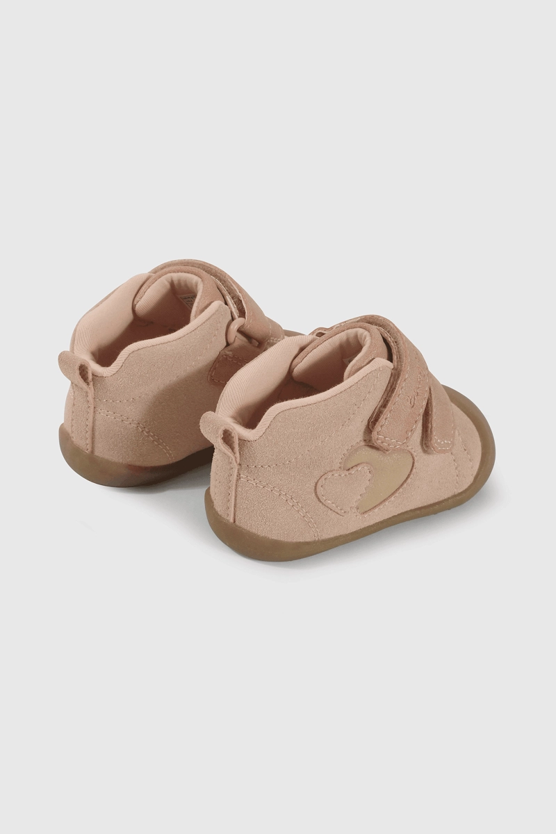 BOTIN GATEADOR CAÑA MEDIA PARA NIÑA ROSADA CON VELCRO - 5