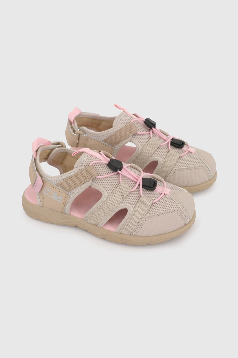 SANDALIA OUTDOOR BEIGE DE NIÑO CON VELCRO TALLA 28 A 38 - 1