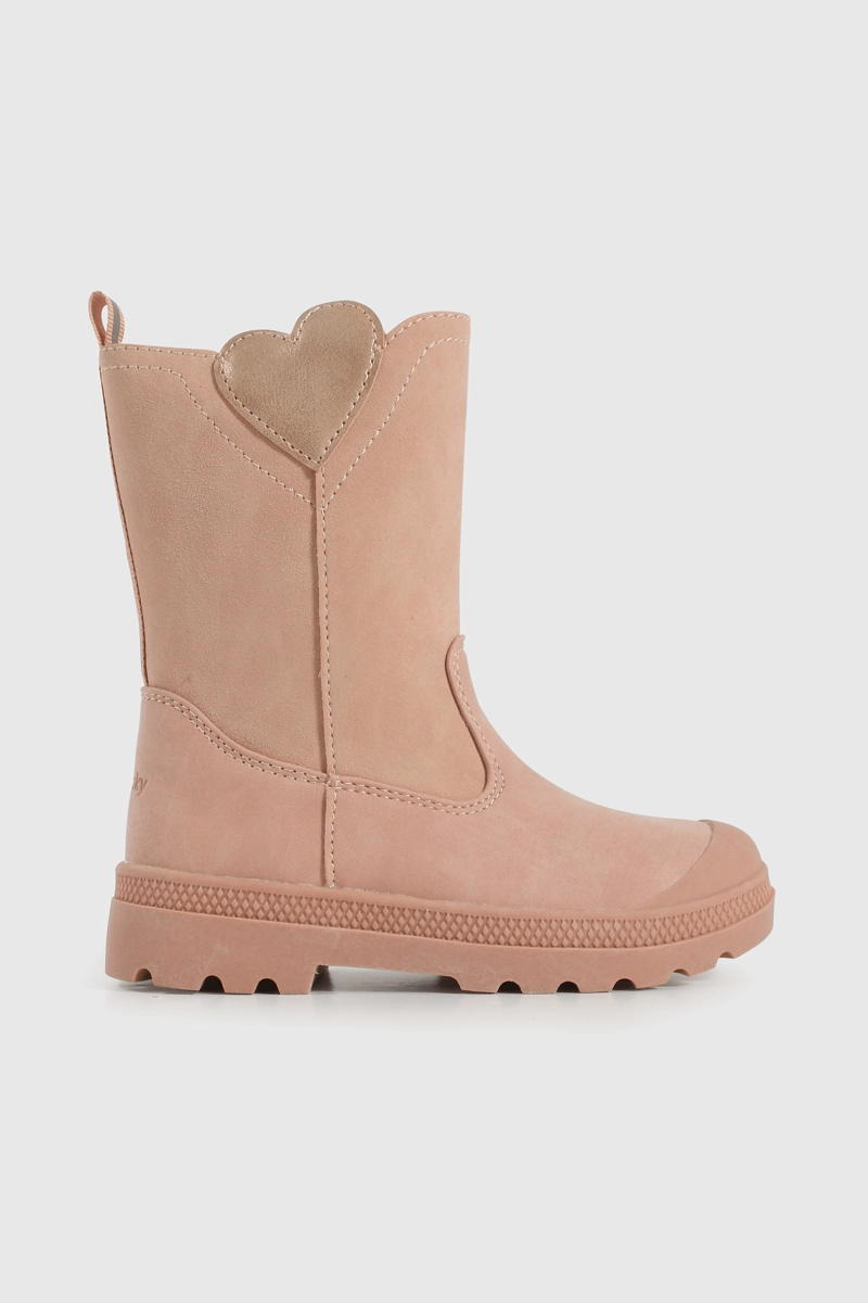 BOTA CAMINANTE DE NIÑA ROSADO CAÑA ALTA CON CIERRE - 2