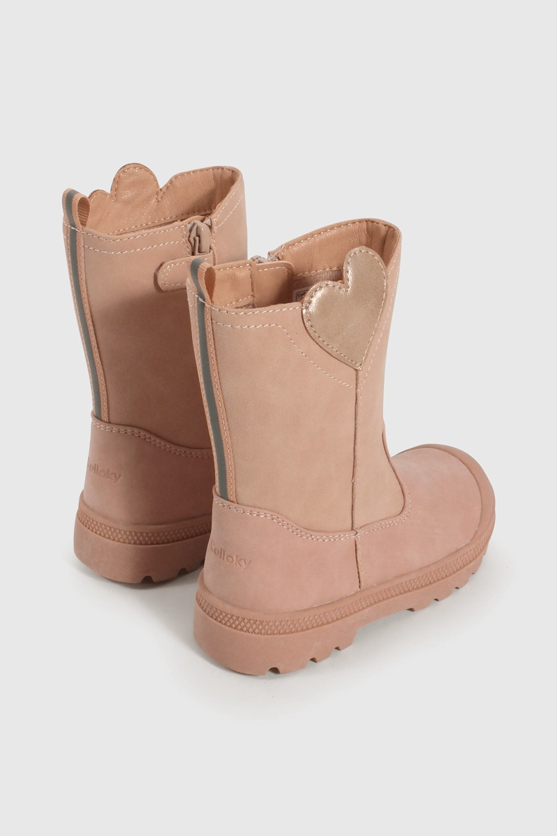 BOTA CAMINANTE DE NIÑA ROSADO CAÑA ALTA CON CIERRE - 5