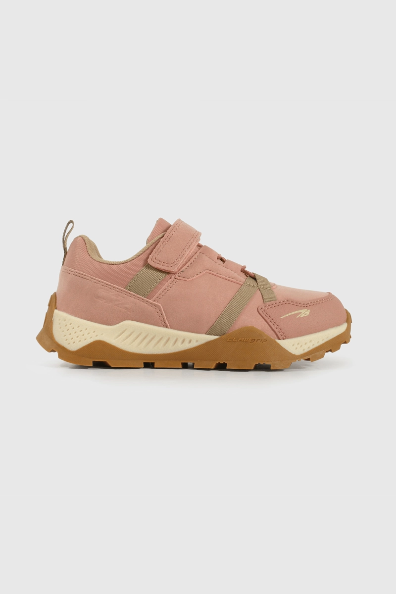 ZAPATILLA OUTDOOR DE NIÑA ROSADO CAÑA BAJA VELCRO Y CORDON - 2