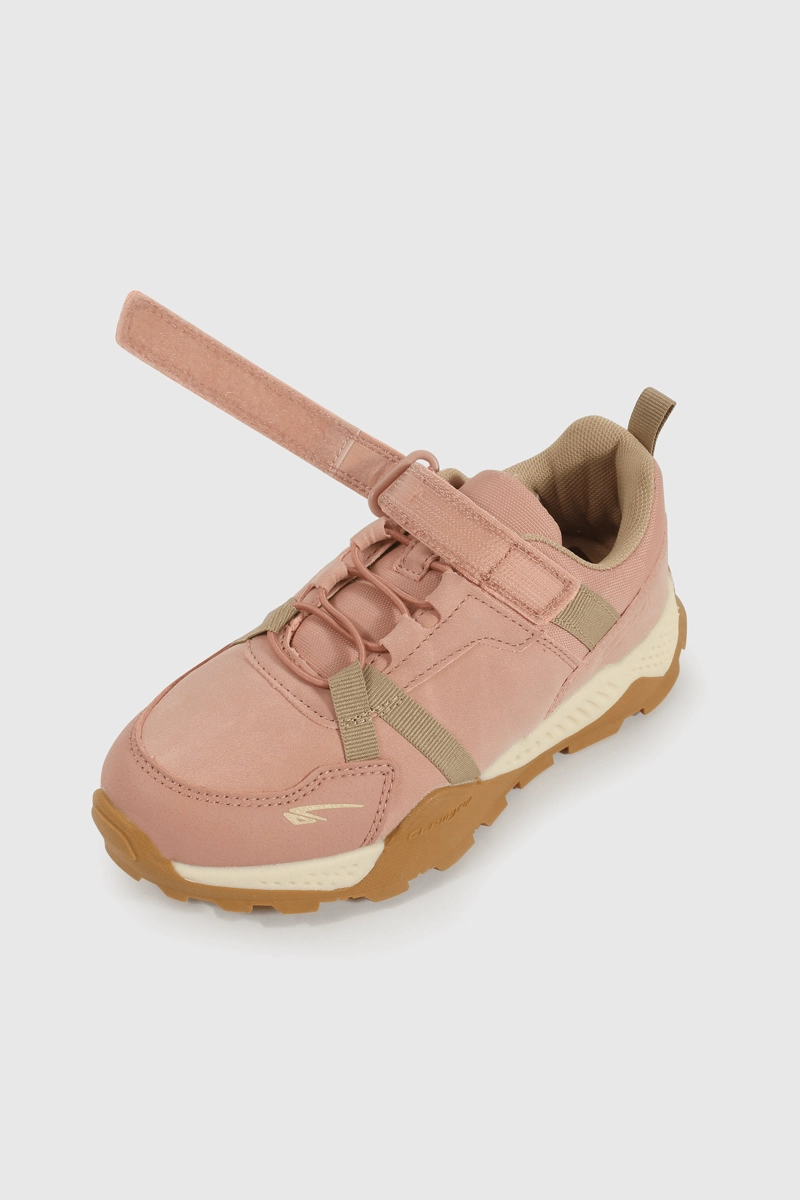 ZAPATILLA OUTDOOR DE NIÑA ROSADO CAÑA BAJA VELCRO Y CORDON - 6