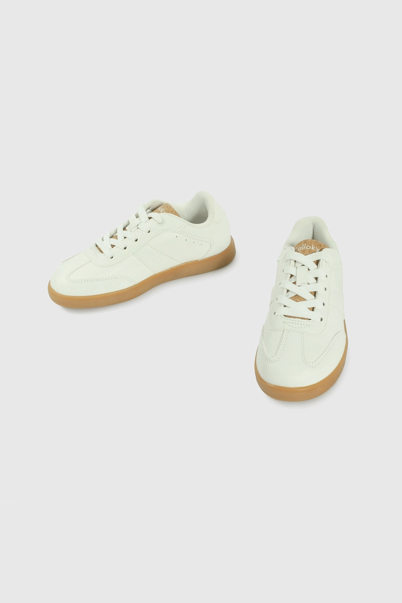 ZAPATILLA LIFESTYLE DE UNISEX BLANCO CAÑA BAJA CON CORDON - 4