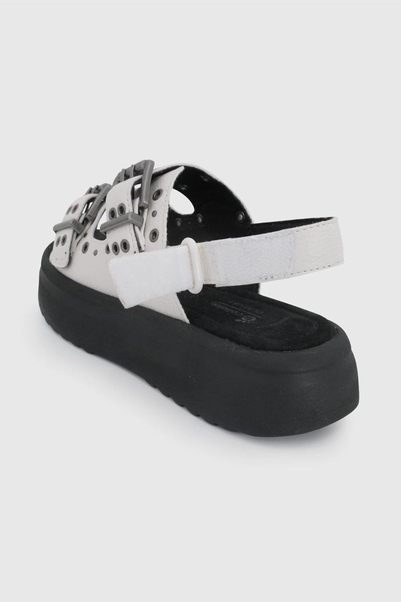 SANDALIA BLANCA CON PLATAFORMA Y TACHAS DE NIÑO TALLA 28 A 38 - 6