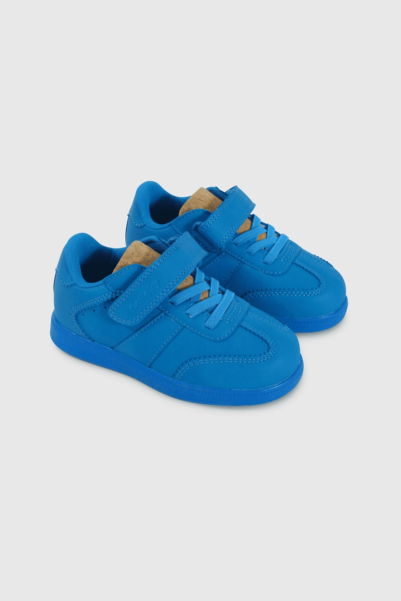 ZAPATILLA CAMINANTE LIFESTYLE DE NIÑO AZUL CAÑA BAJA - 1