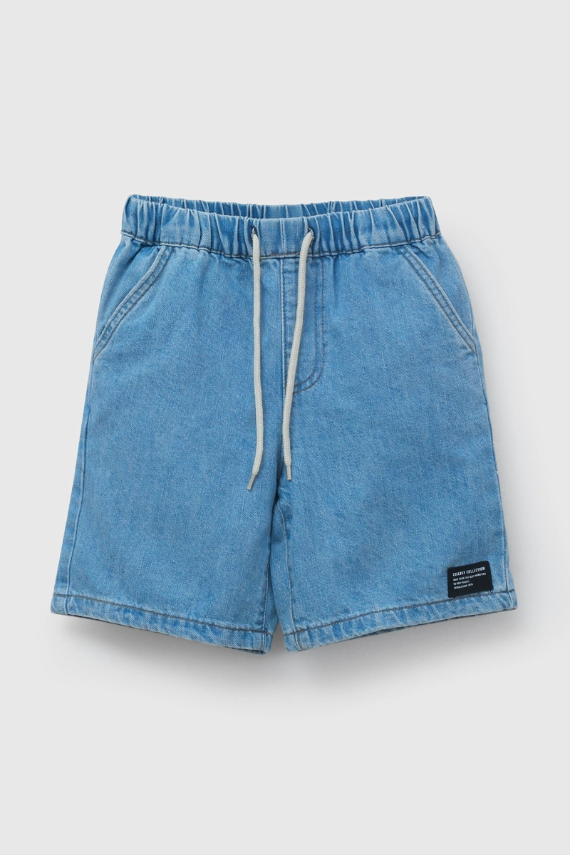 BERMUDA JEANS AZUL  DE NIÑO TALLA 3 A 12 AÑOSS - 1