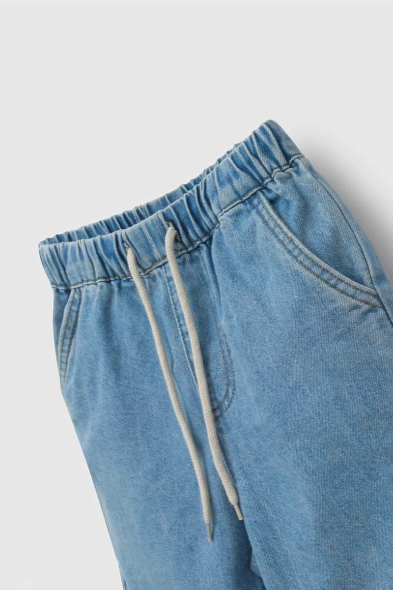 BERMUDA JEANS AZUL  DE NIÑO TALLA 3 A 12 AÑOSS - 3