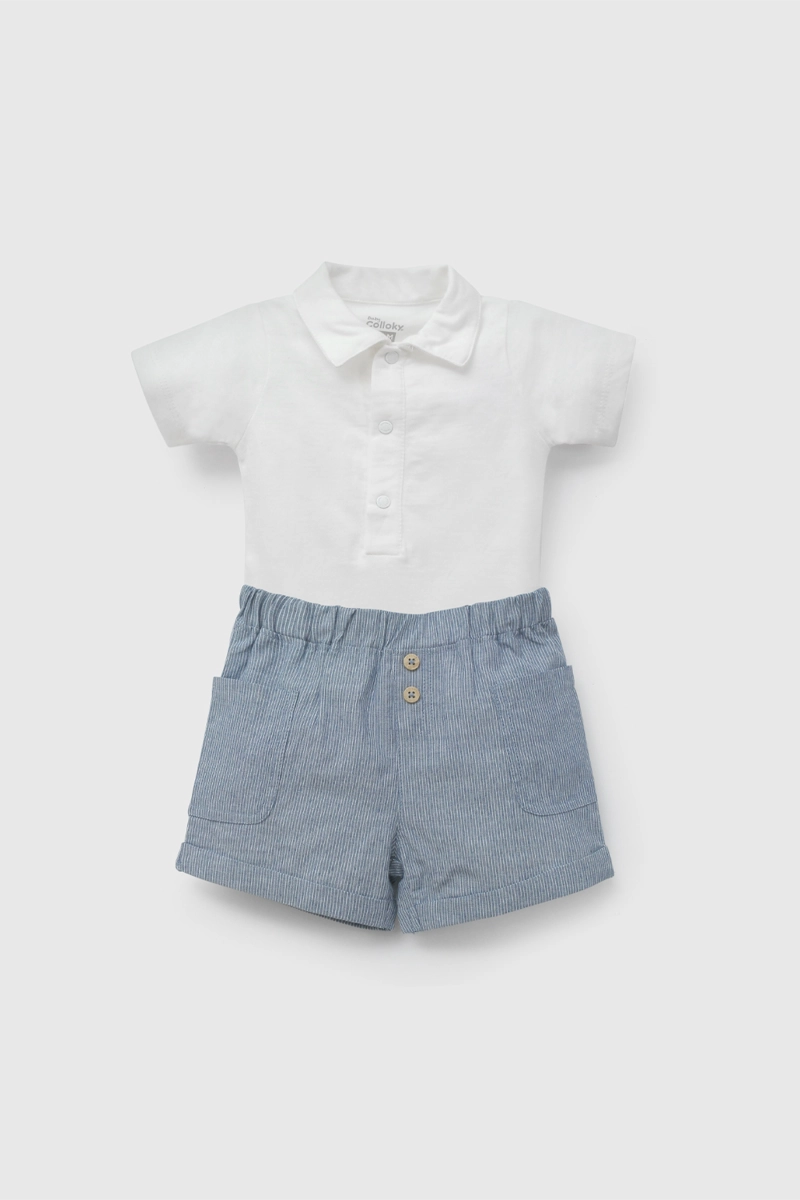 CONJUNTO AZUL DE BEBE  DE NEW BORN TALLA 0/3 M A 09/12M - 1