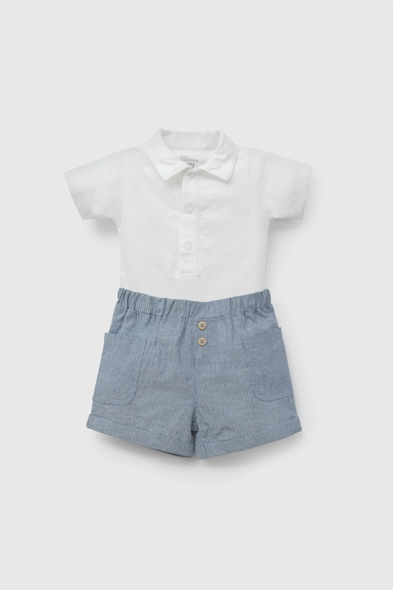 CONJUNTO AZUL DE BEBE  DE NEW BORN TALLA 0/3 M A 09/12M - 1