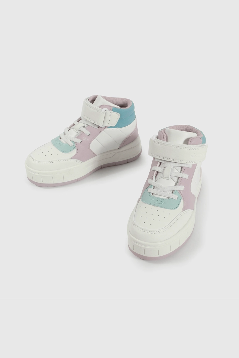 ZAPATILLA LIFESTYLE DE NIÑA CAÑA MEDIA CON VELCRO Y CORDON - 4