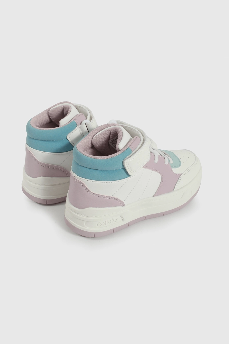 ZAPATILLA LIFESTYLE DE NIÑA CAÑA MEDIA CON VELCRO Y CORDON - 5
