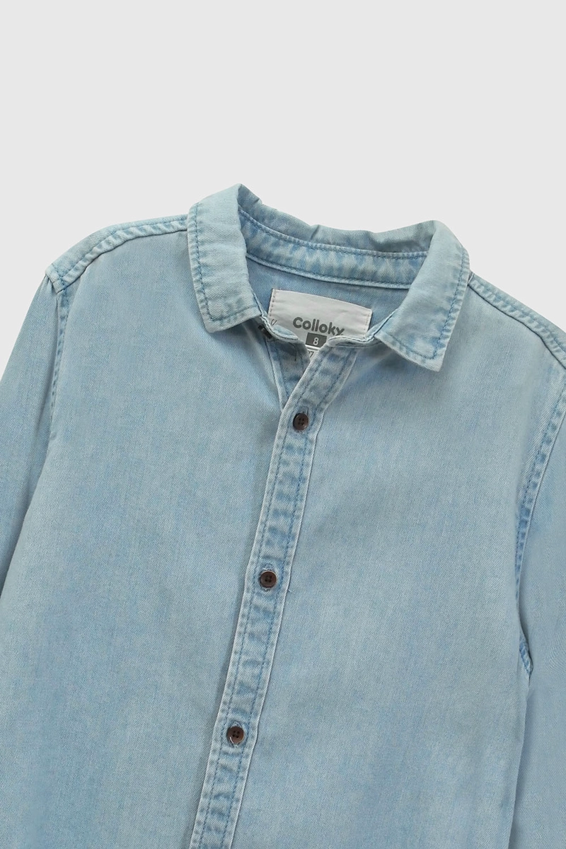 CAMISA CELESTE NIÑO 7696 COLLOKY - 3