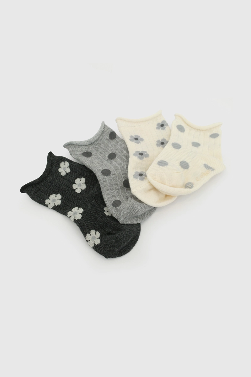 CALCETIN DEPORTIVO GRIS NIÑA 7400 COLLOKY - 3