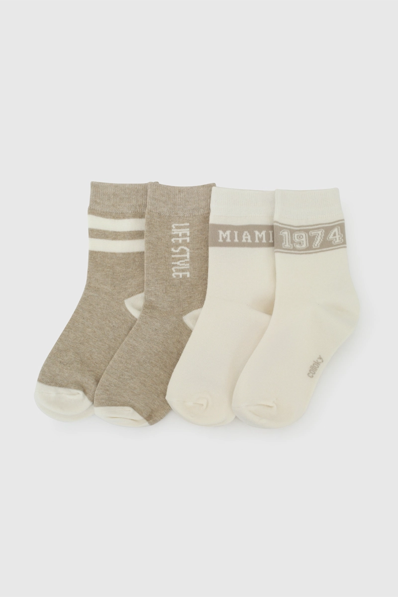 CALCETIN 3/4 BEIGE NIÑO 7561 COLLOKY - 1