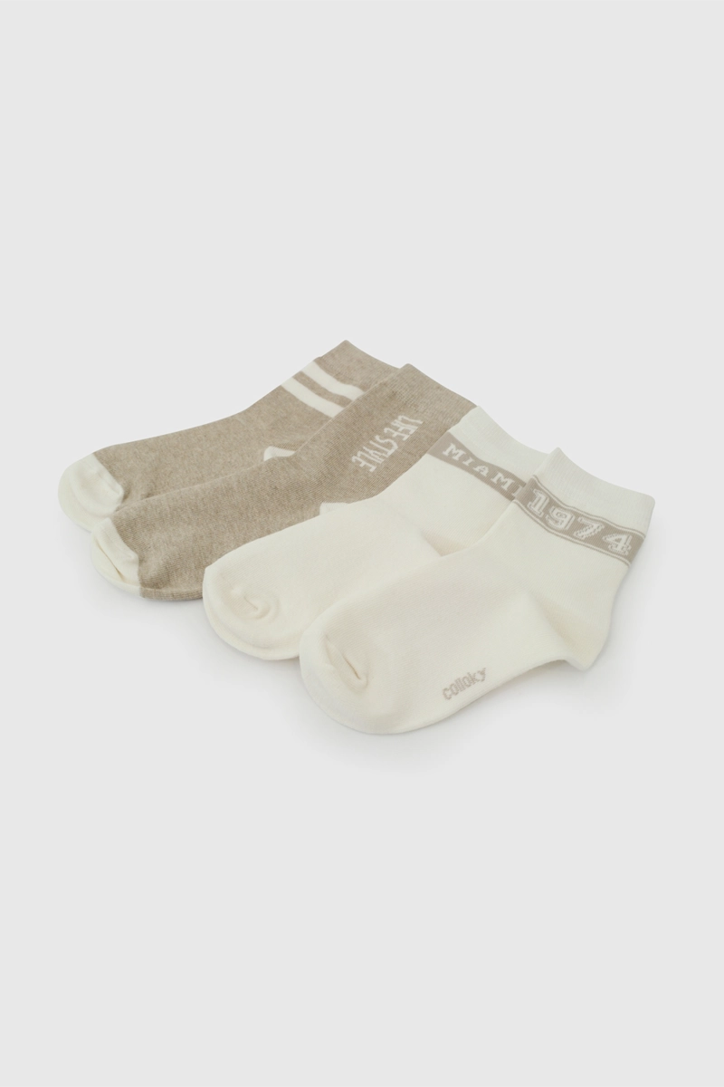CALCETIN 3/4 BEIGE NIÑO 7561 COLLOKY - 2