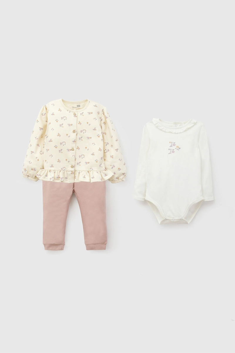 SET POLERON/BODY BEIGE NIÑA 7787 COLLOKY - 1