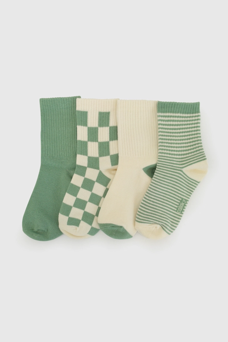 CALCETIN 3/4 VERDE NIÑO 7440 COLLOKY - 1