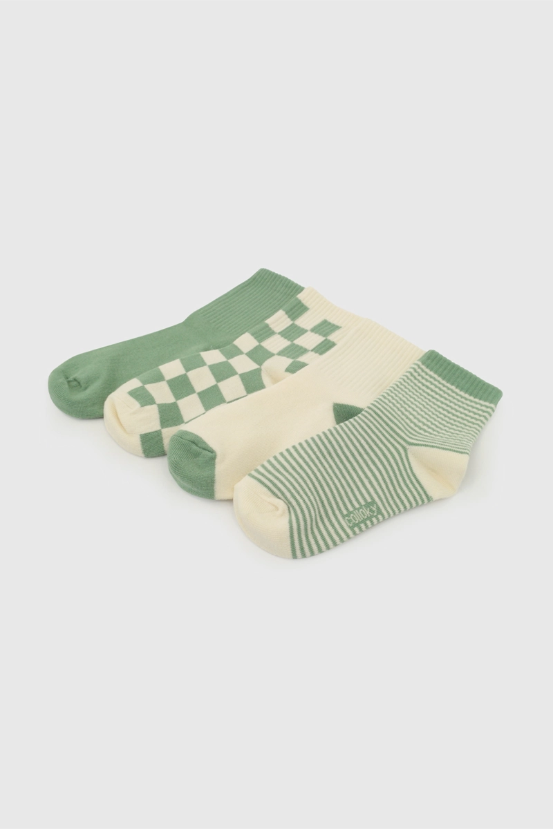 CALCETIN 3/4 VERDE NIÑO 7440 COLLOKY - 3