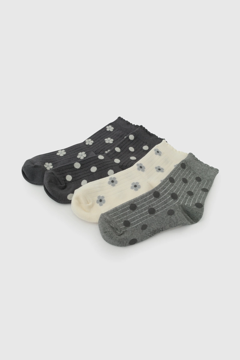 CALCETIN 3/4 GRIS NIÑA 7339 COLLOKY - 2