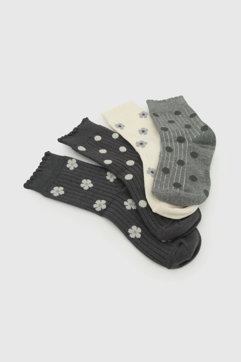CALCETIN 3/4 GRIS NIÑA 7339 COLLOKY - 3