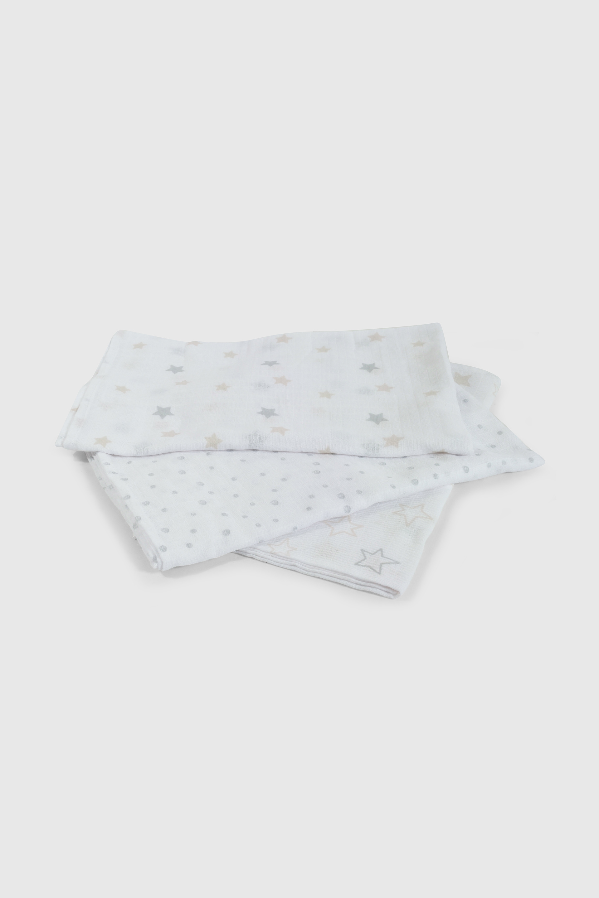 PACK 3 PAÑAL MUSELINA BLANCO DE BEBE  TALLE UNICO - 1