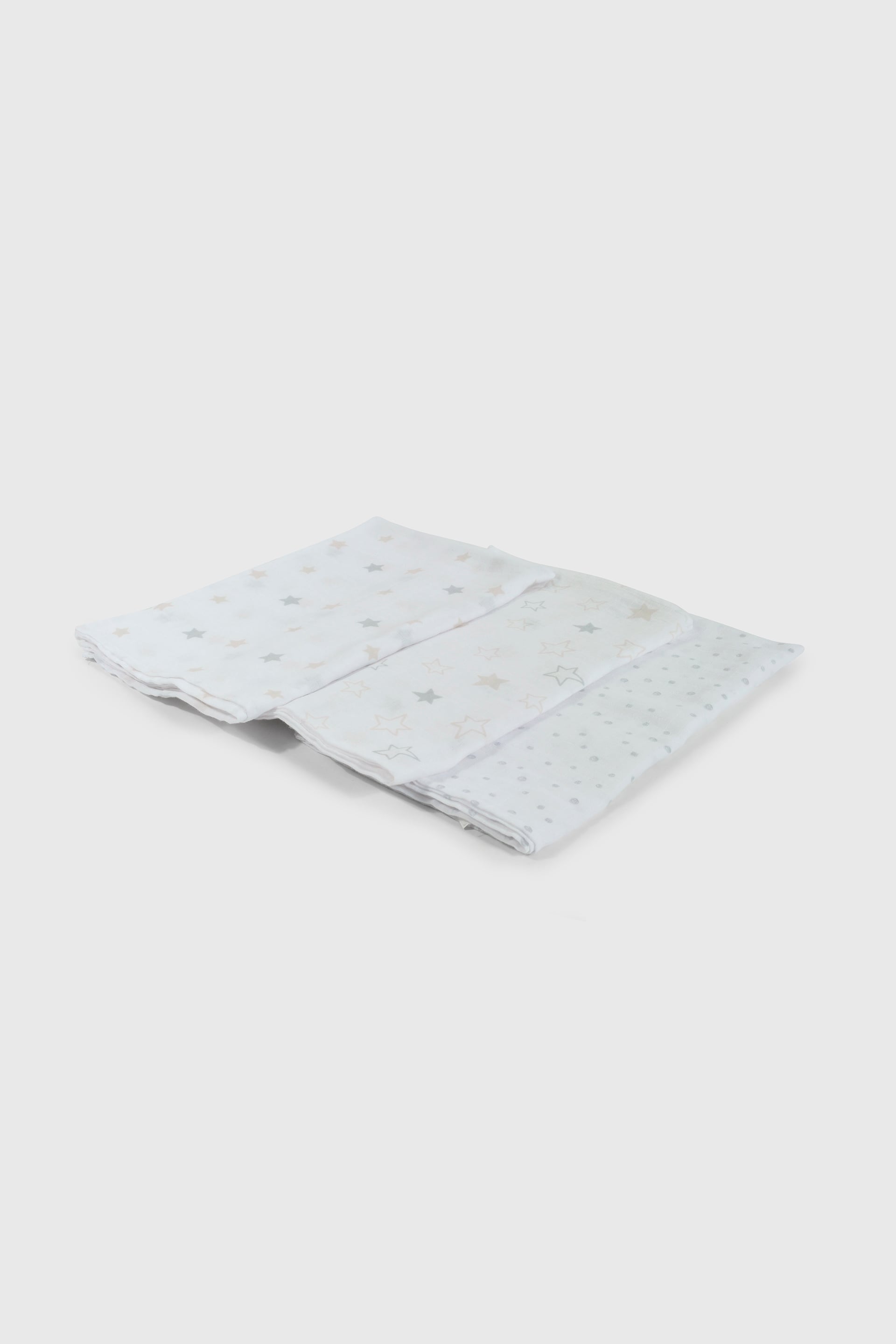 PACK 3 PAÑAL MUSELINA BLANCO DE BEBE  TALLE UNICO - 2