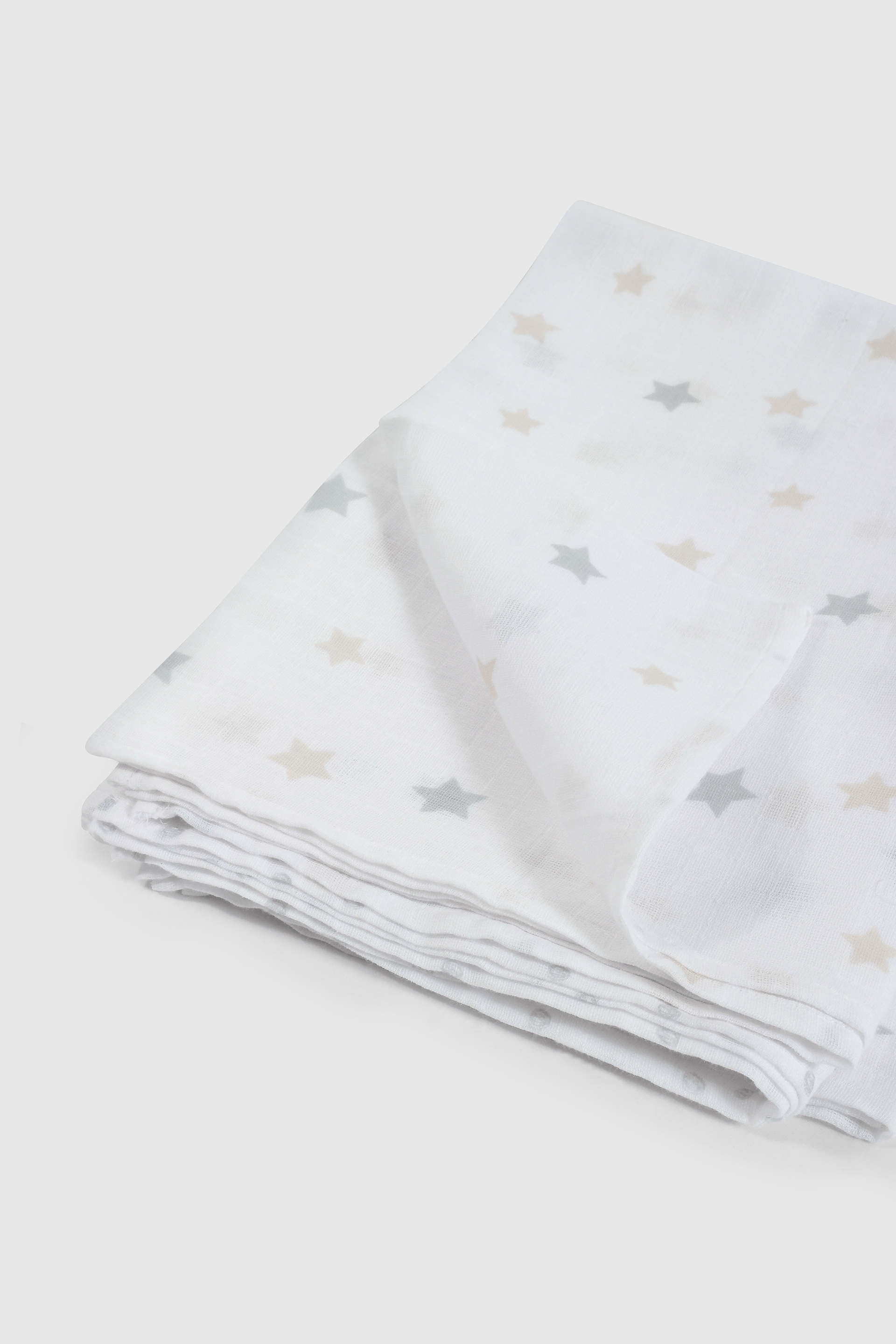 PACK 3 PAÑAL MUSELINA BLANCO DE BEBE  TALLE UNICO - 5