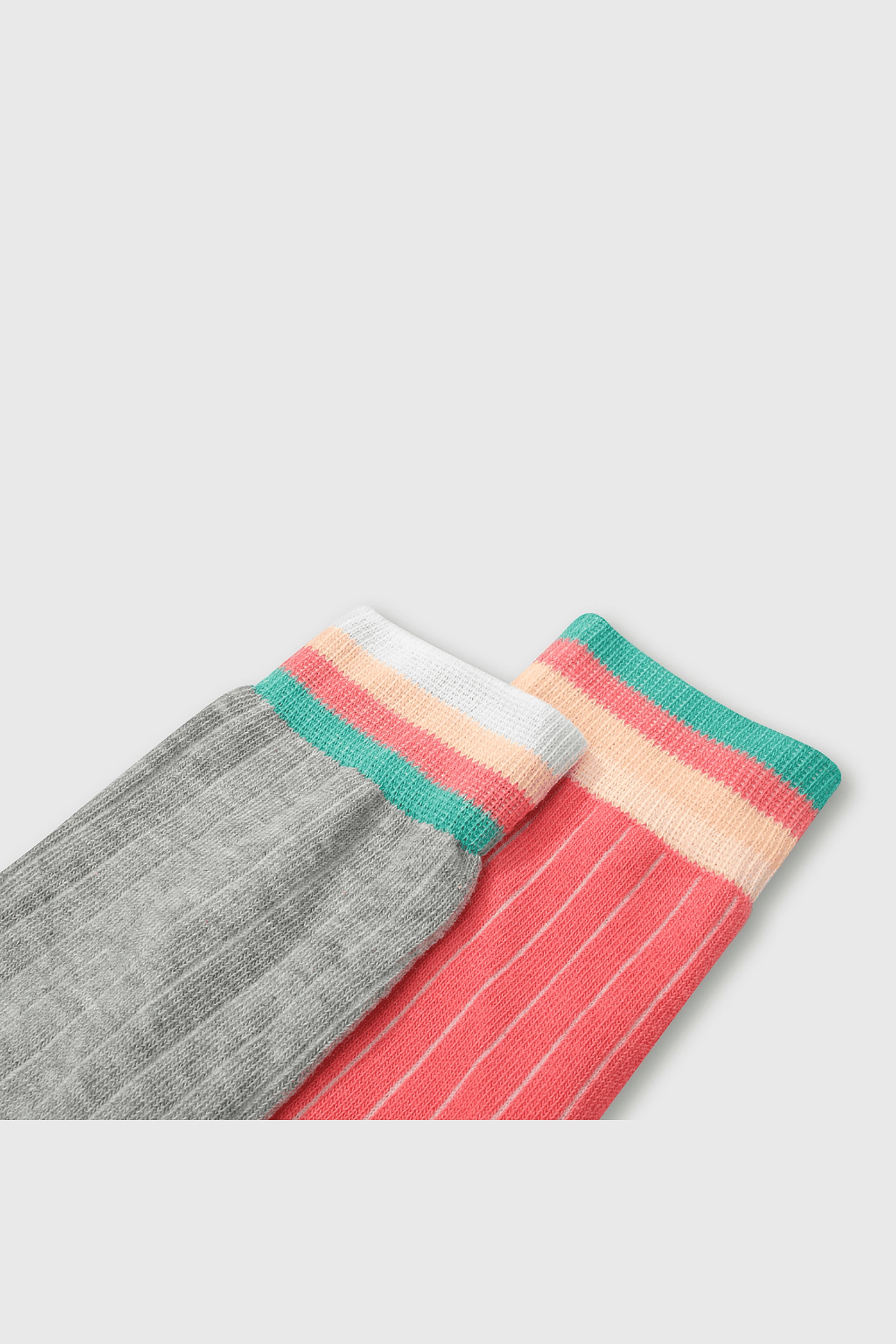 PACK DE 2 CALCETINES LARGOS ROSADO PARA NIÑA  DE 3 A 12 AÑOS - 2
