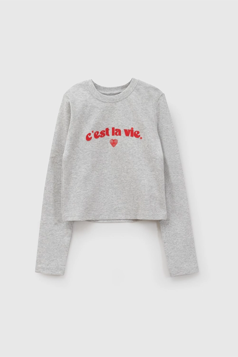 POLERA GRIS NIÑA 7661 COLLOKY - 1
