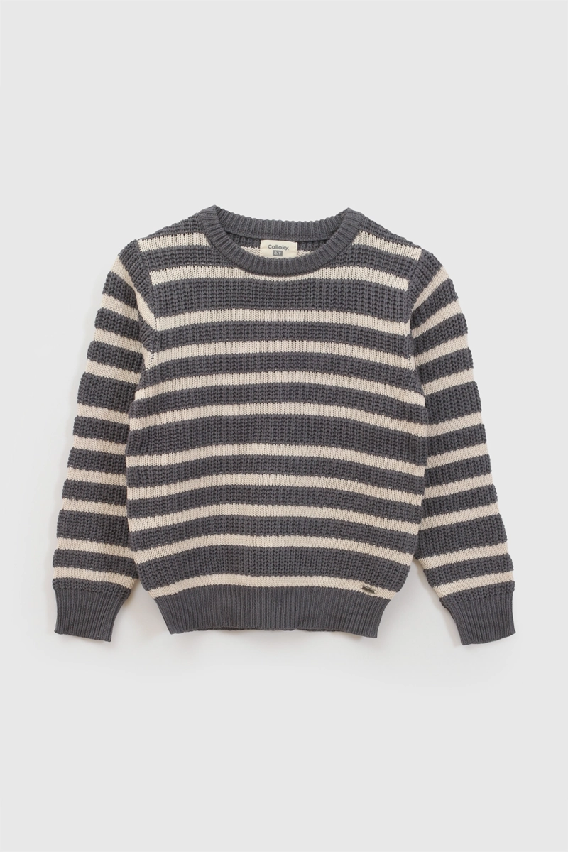 SWEATER GRIS NIÑO 8393 COLLOKY - 1