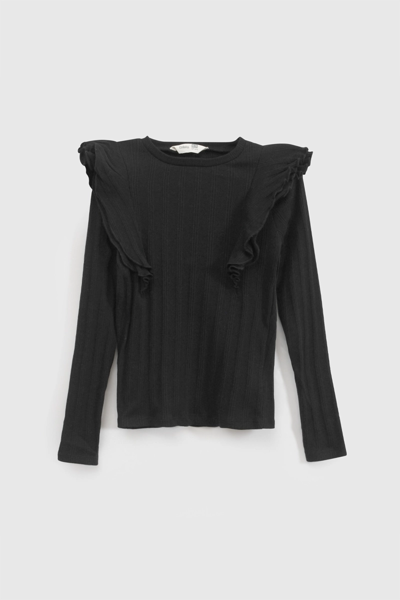 POLERA NEGRO NIÑA 8228 COLLOKY - 1