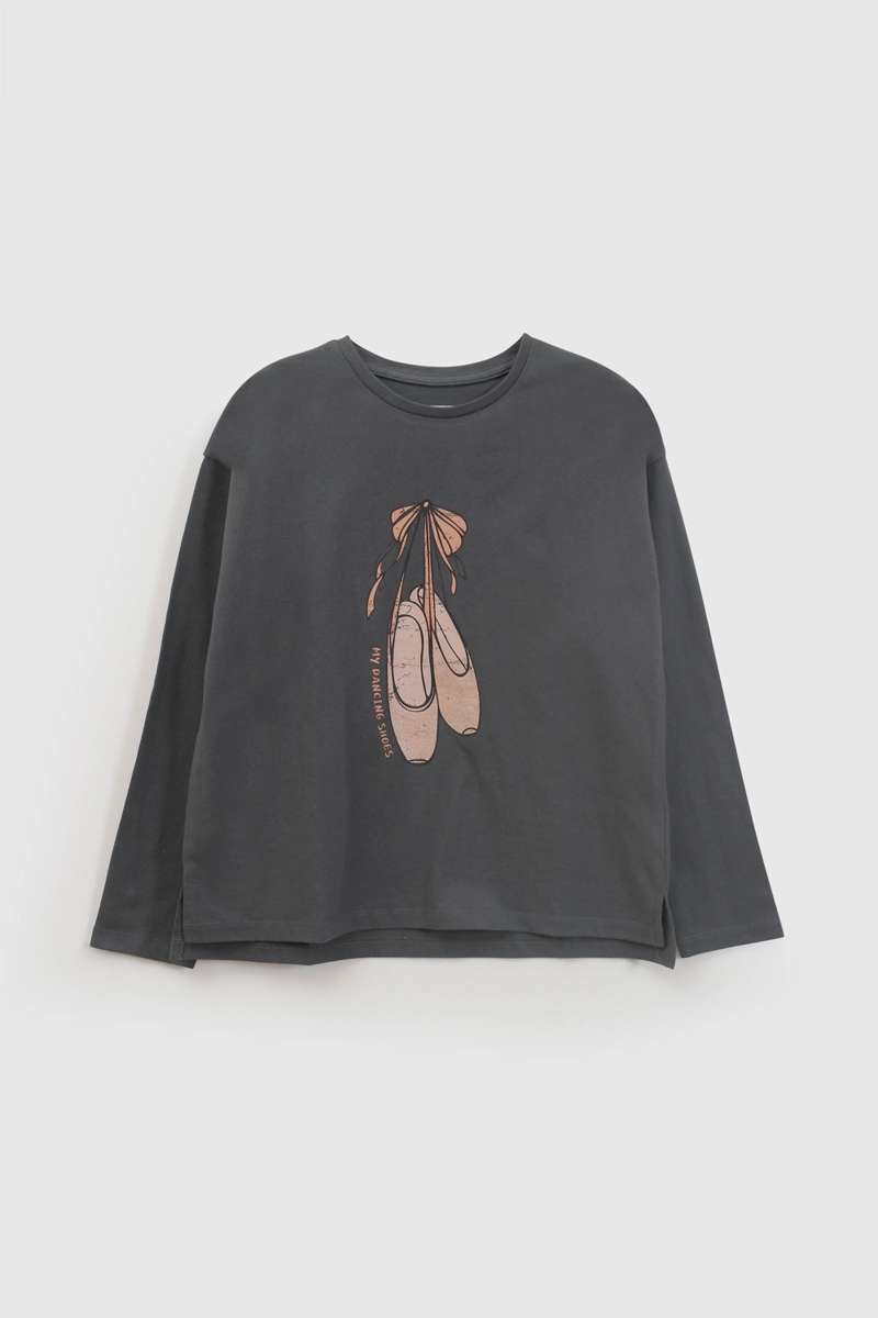 POLERA GRIS NIÑA 8050 COLLOKY - 1