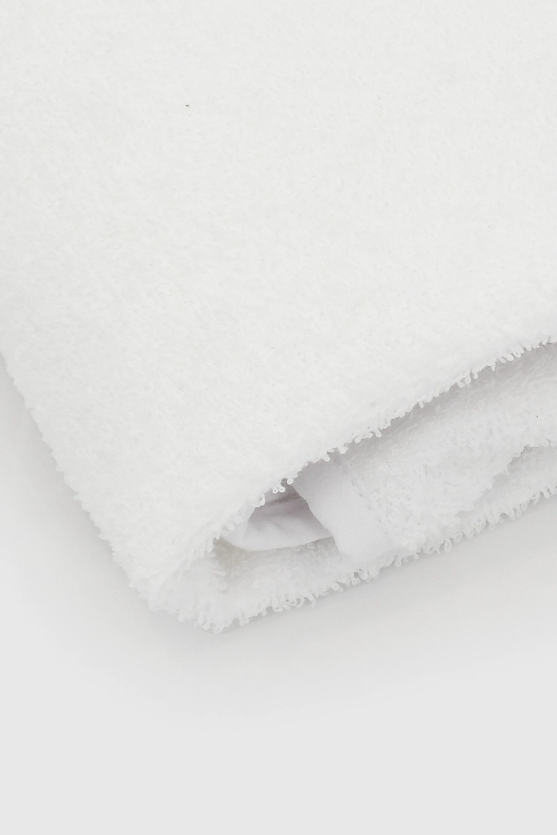 TOALLA CAPUCHA BEBE UNISEX BLANCO  100% ALGODON - 2