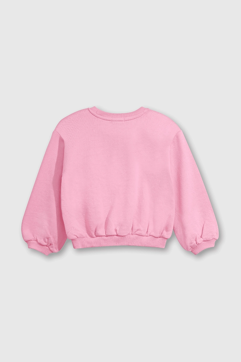 POLERON FUCSIA HOLGADO DE POLYCOTTON ESTAMPADO PARA BEBE - 2