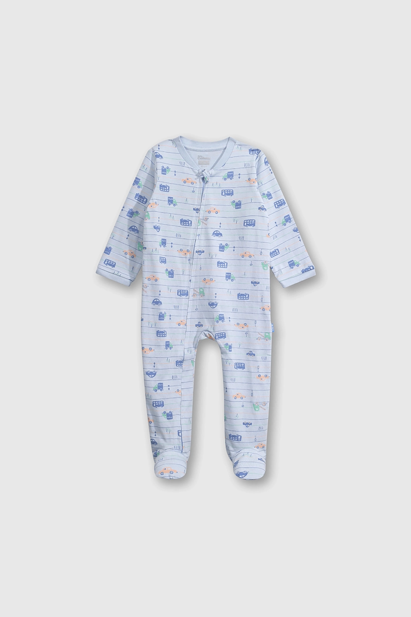 PIJAMA VERDE AUTOS PARA BEBE  DE 0 A 24 MESES - 1