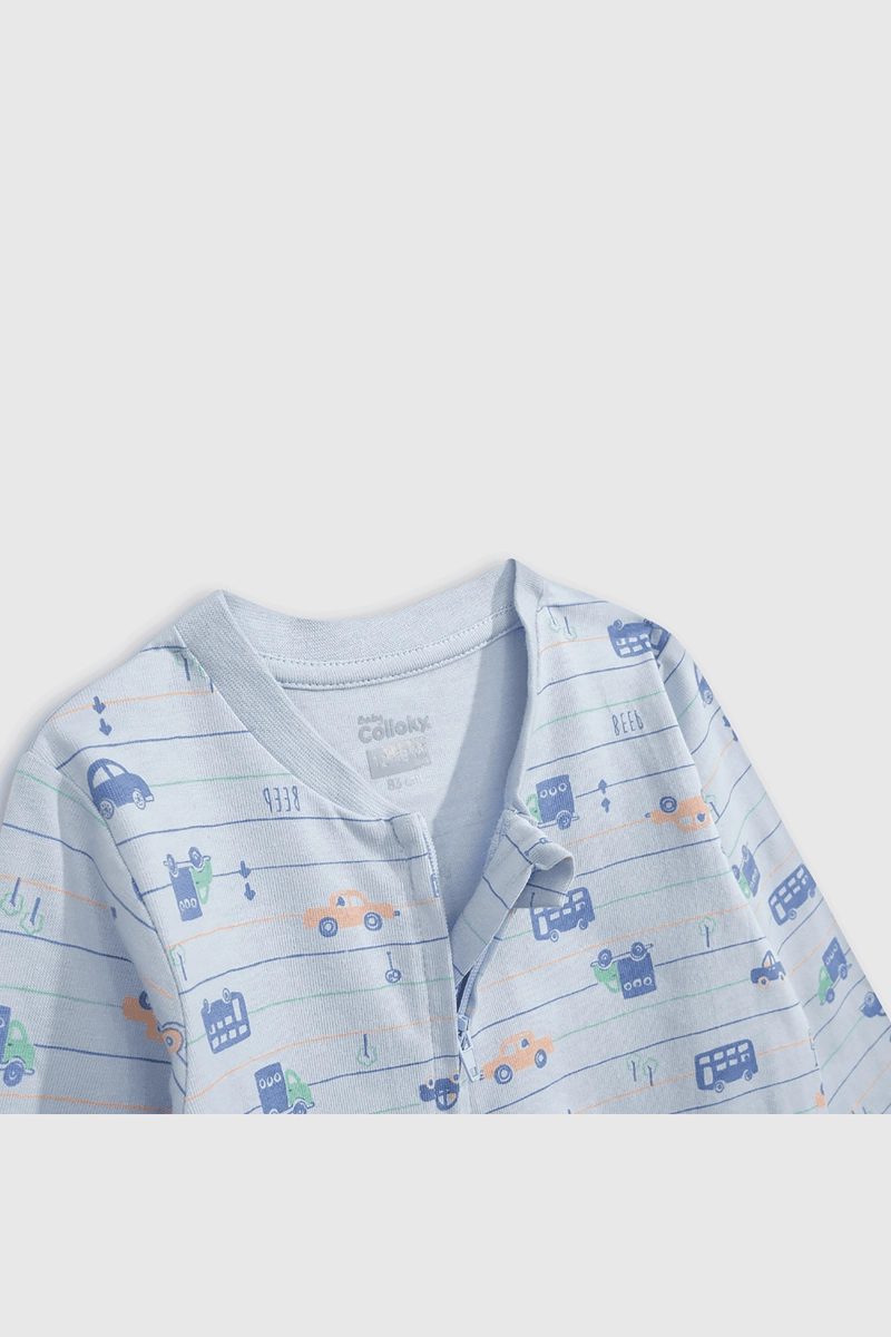 PIJAMA VERDE AUTOS PARA BEBE  DE 0 A 24 MESES - 3
