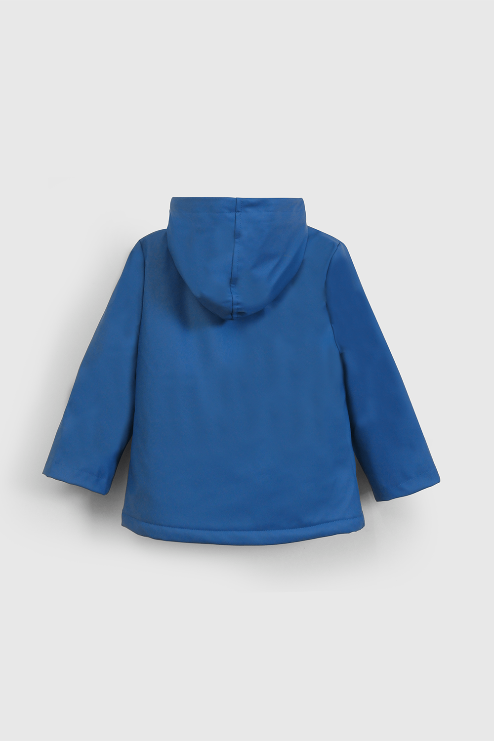 CHAQUETA AZUL ENGOMADA CON FORRO DE JERSEY Y GORRO PARA BEBE - 2