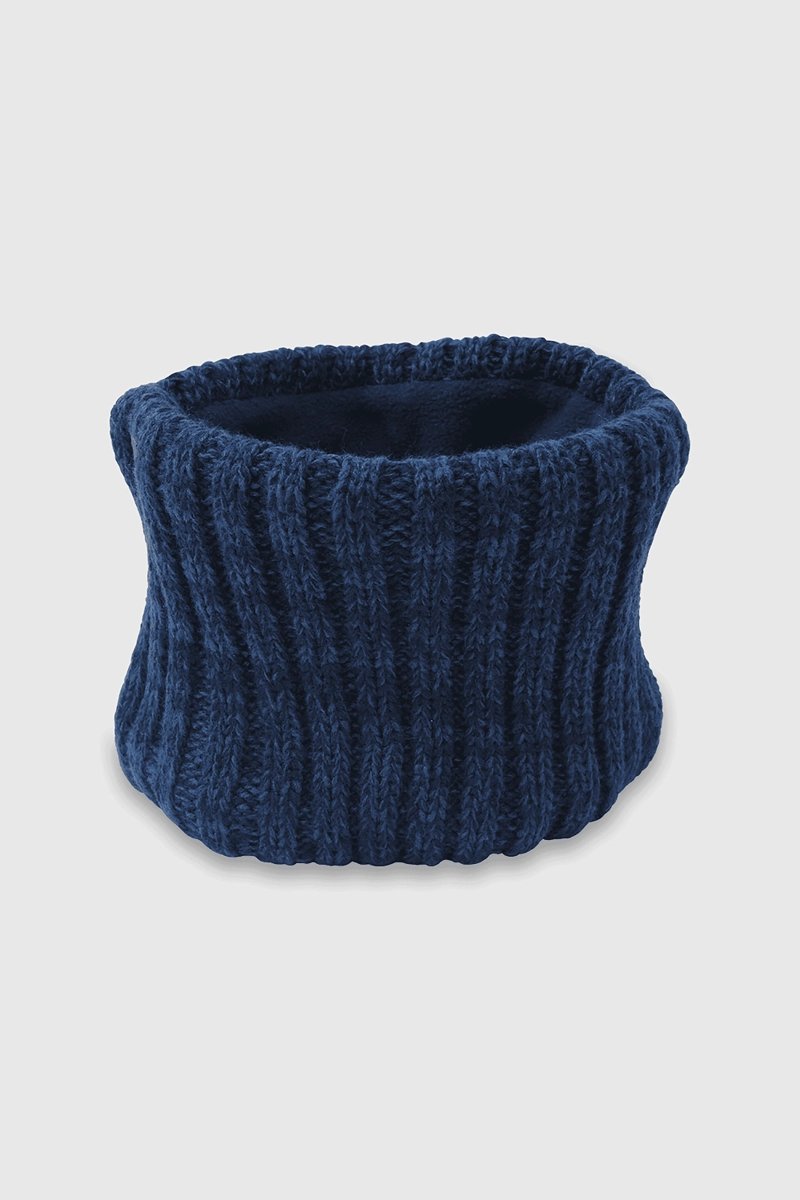 CUELLO TEJIDO CON POLAR FLEECE INTERIOR AZUL DE NIÑO TU - 1