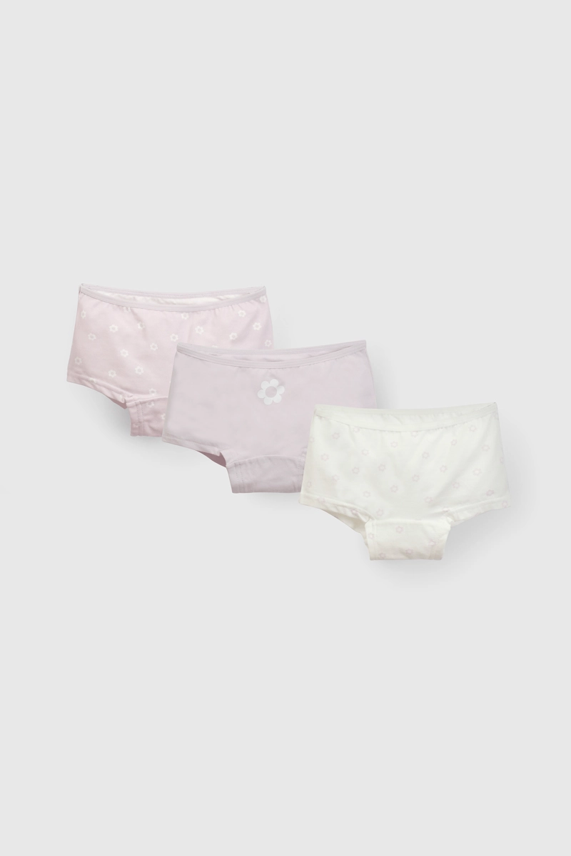 PACK DE 3 CALZONES  MORADO PARA NIÑA DE 2 A +12 AÑOS - 1