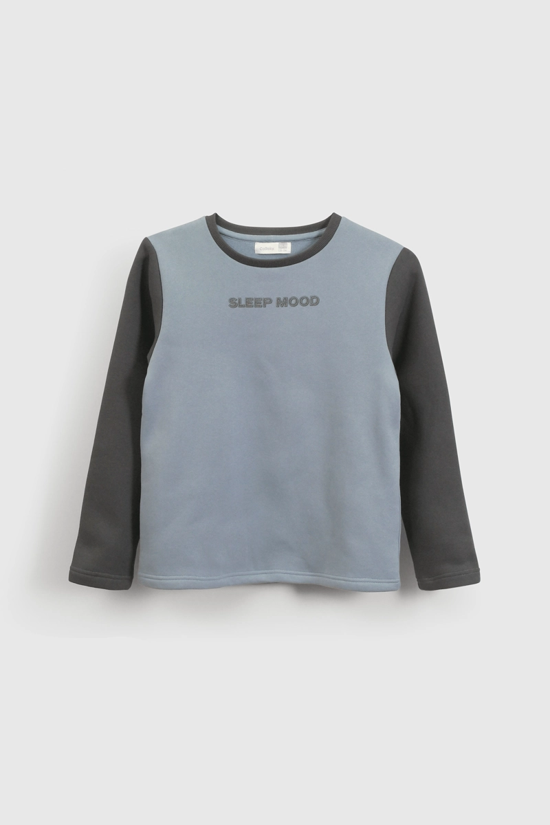 PIJAMA NIÑO FRANELA MANGA LARGA NEGRO DE 2 A 12 AÑOS - 2