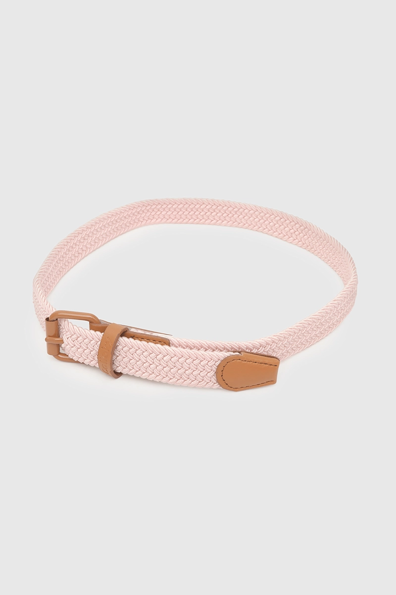 CINTURON ELASTICADO ROSADO AJUSTABLE PARA NIÑA DE 2 A 12 AÑOS - 1